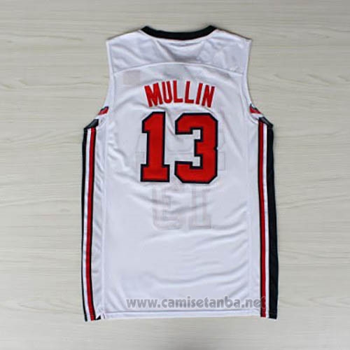 Camiseta USA 1992 Chris Mullin #13 Blanco